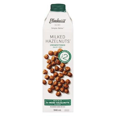 Elmhurst Milked Hazelnuts Hazelnut Beverage Unsweetened 946 ml, $0.90/100ml