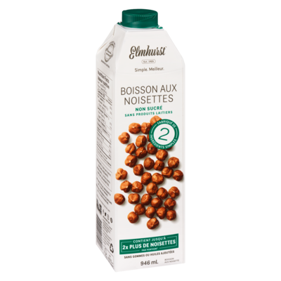 Boisson aux noisettes boisson aux noisette non sucré