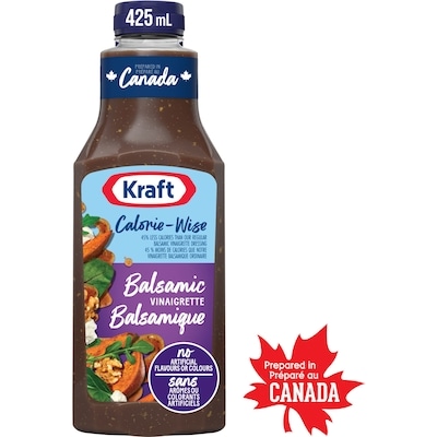 Kraft Vinaigrette Balsamique Calorie-Wise, Bouteille 425 ml, 0,82 $/100ml