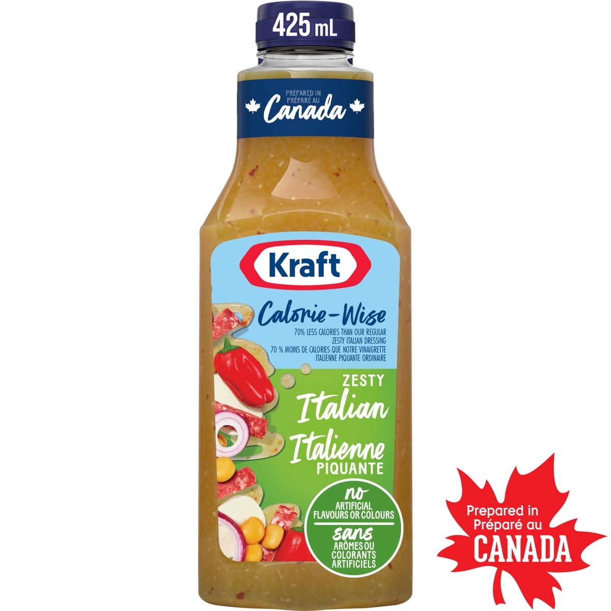 Kraft Calorie-Wise Zesty Italian Salad Dressing 425 ml, $0.82/100ml