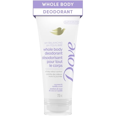 Dove Crème Désodorisante pour Tout le Corps parfum de noix de coco et vanille 73 ml, 24,64 $/100ml