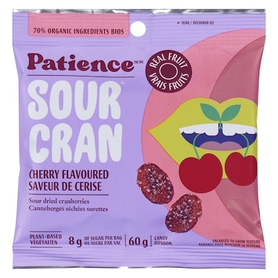 Patience Fruit & Co Sourcran bonbon saveur de cerise 60 g, 5,48 $/100g