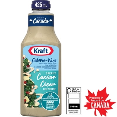 Kraft Calorie-Wise Creamy Caesar Salad Dressing 425 ml, $0.76/100ml