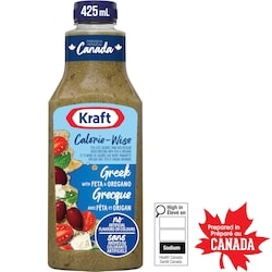 Kraft Calorie-Wise Greek Salad Dressing with Feta and Oregano 425 ml, $0.94/100ml