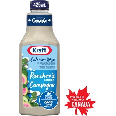 Kraft Vinaigrette Campagne Calorie-Wise, Bouteille 425 ml, 0,71 $/100ml
