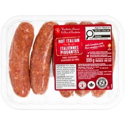 President's Choice Hot Italian Pork Sausages 500 g, $1.70/100g