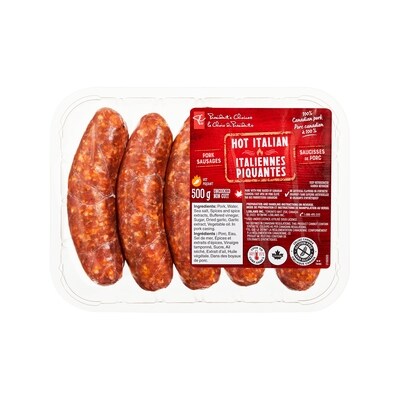 le Choix du Président Saucisses de porc italiennes piquantes 500 g, 1,60 $/100g