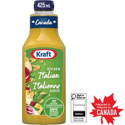 Kraft Vinaigrette italienne golden, bouteille 425 ml, 1,17 $/100ml