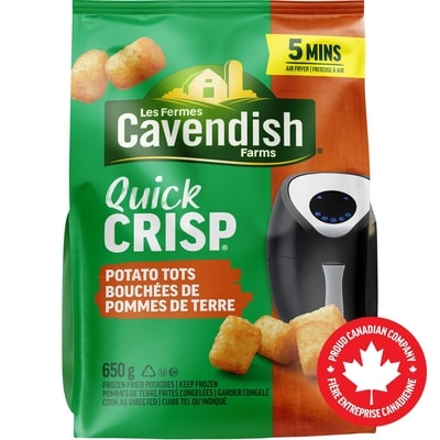 CAVENDISH FARMS Quick Crisp Potato Tots 650 g, $0.84/100g