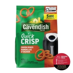 Les Fermes Cavendish Rondelles d'oignon Quick Crisp 400 g, 0,88 $/100g