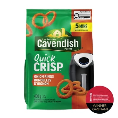 Les Fermes Cavendish Rondelles d'oignon Quick Crisp 400 g, 0,88 $/100g