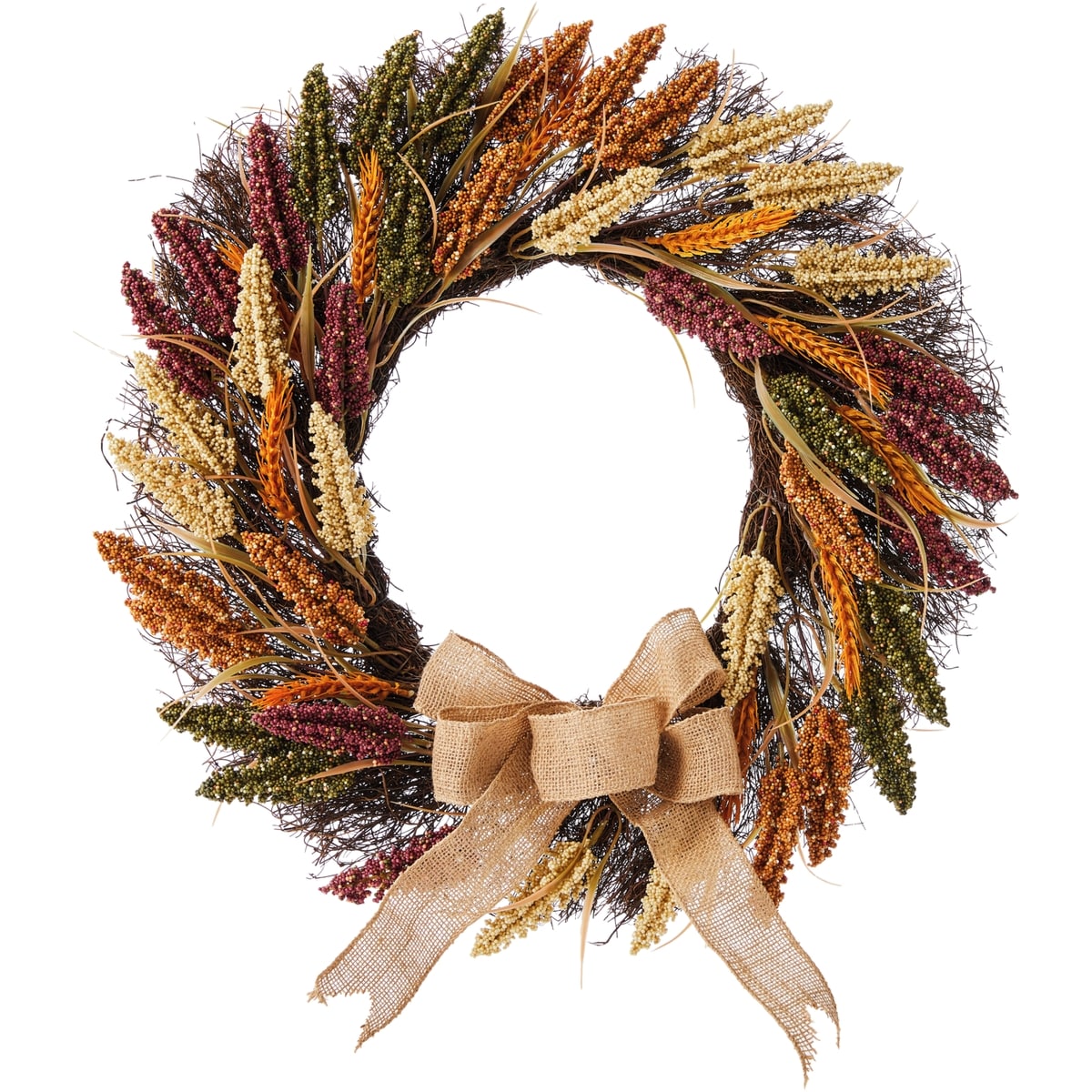 null Couronne de blé automnale avec boucle 1 ea, 39,00 $/1ch