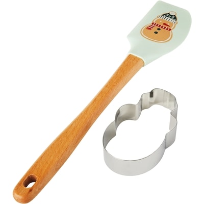 Spatula and Cookie Cutter 2 Piece Set - Snowman