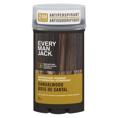 Every Man Jack Antisudorifique + désodorisant bois de santal 73 g, 13,68 $/100g