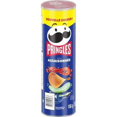 Pringles Croustilles saveur assaisonnée 156 g, 2,56 $/100g
