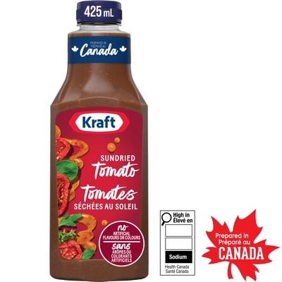 Kraft Vinaigrette tomate confite et origan, bouteille 425 ml, 0,82 $/100ml