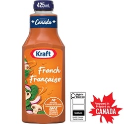 Kraft Vinaigrette française, bouteille 425 ml, 0,82 $/100ml