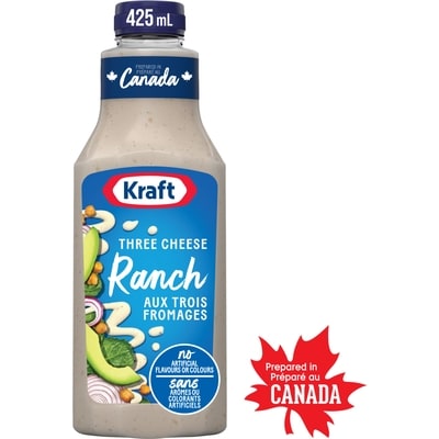 Kraft Three Cheese Ranch Salad Dressing 425 ml, $0.82/100ml