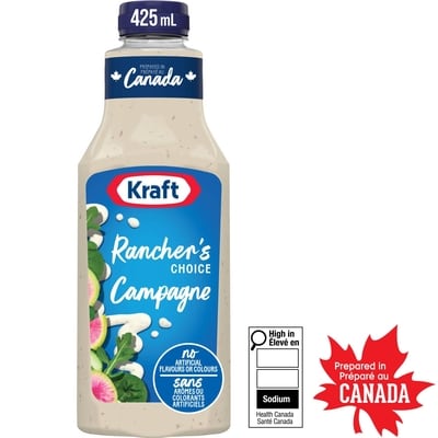 Kraft Rancher's Choice Salad Dressing 425 ml, $0.94/100ml