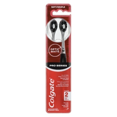 Colgate Optic white brosses à dents pro series souple 2 ea, 6,00 $/1ch