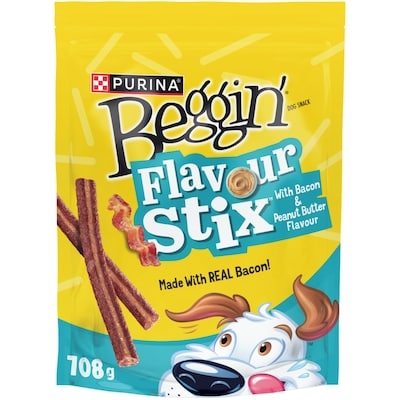 Purina Beggin' Flavour Stix Bacon & Peanut Butter, Dog Treats 708 g, $1.41/100g