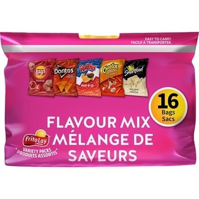 Frito-Lay Emballage de produits assortis, grignotines Mélange de saveurs, 16 Sacs 428 g, 2,80 $/100g
