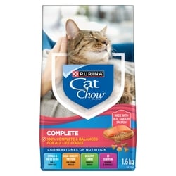 Purina Cat Chow Complete Dry Cat Food Real Salmon 1.6 kg, $0.72/100g