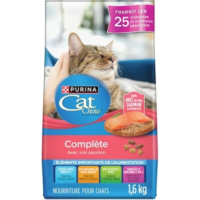 Purina (MD) Cat Chow(MD) Complète avec Vrai Saumon Nourriture pour Chats 1.6 kg, 0,53 $/100g
