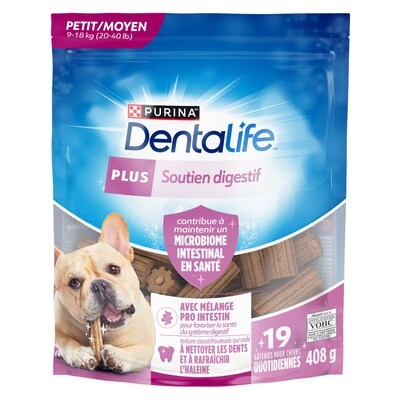 Purina DentaLife (MD) Plus Soutien digestif Petit/Moyen Gâteries pour Chiens pour les Soins Buccodentaires 408 g 408 g, 2,33 $/100g