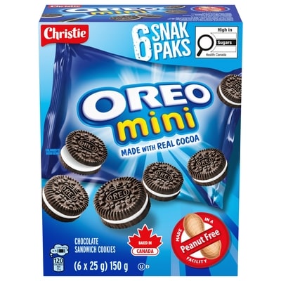 Christie OREO, Mini Original Chocolate Sandwich Cookies 150 g, $2.99/100g