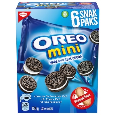 Christie OREO, Mini Original Chocolate Sandwich Cookies, Limited Edition Disney Packaging – while supplies last, Snack Pack, School Snacks 150 g, $2.86/100g