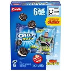 Christie Mini biscuits-sandwiches au chocolat OREO L’original 150 g, 1,67 $/100g