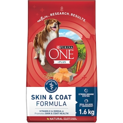 Purina ONE +Plus Skin & Coat Salmon, Dry Dog Food 1.6 kg, $0.94/100g