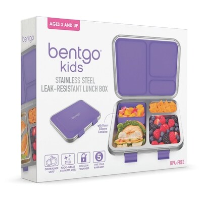 Bentgo Boîte à lunch Kids en acier inoxydable résistante aux fuites, 1 ea, 50,00 $/1ch