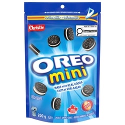 Christie OREO Mini Original Chocolate Sandwich Cookies 200 g, $1.75/100g