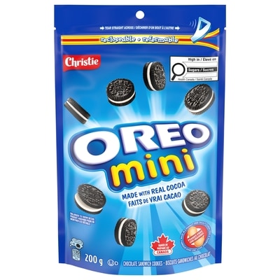 Christie OREO Mini Original Chocolate Sandwich Cookies 200 g, $2.15/100g