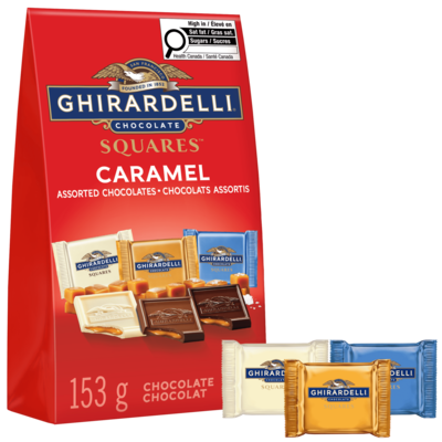 Ghirardelli Caramel Assorted Chocolate Squares Bag 153 g, $7.19/100g