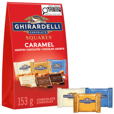 Ghirardelli Sachet de carrés de chocolat et de caramel assortis 153 g, 7,19 $/100g