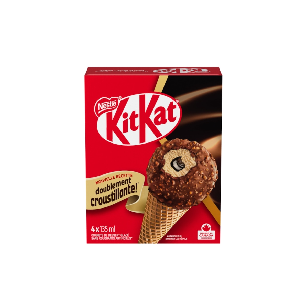 Nestlé Cornets, dessert glacé, confectionnés au canada 0.54 l, 1,57 $/100g