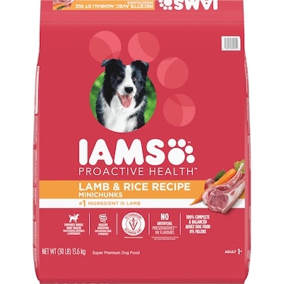 Iams Proactive Health Minichunks Lamb & Rice Adult Dry Dog Food 13.61 kg, $0.40/100g