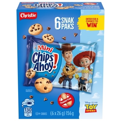 Christie Chips Ahoy! Mini Chocolate Chip Cookie Snack Packs 156 g, $1.60/100g