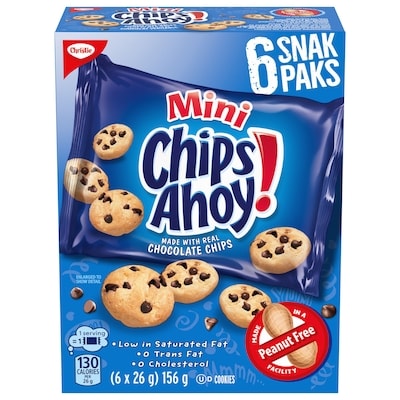 Christie Chips Ahoy! Mini Chocolate Chip Cookie Snack Packs, Limited Edition Disney Packaging – while supplies last, School Snacks 156 g, $2.75/100g
