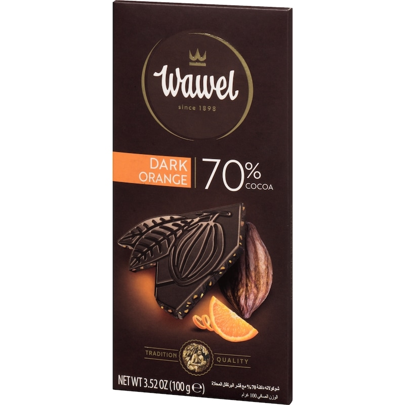 Dark Chocolate With Orange Peel 70% Cocoa