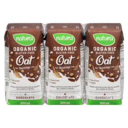 Natura Organic gluten-free oat beverage chocolate 3x200.0 ml, $2.00/100ml
