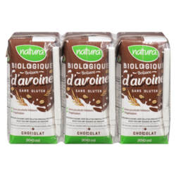 Natura Boisson d'avoine bio sans gluten choco 3x200.0 ml, 1,25 $/100ml