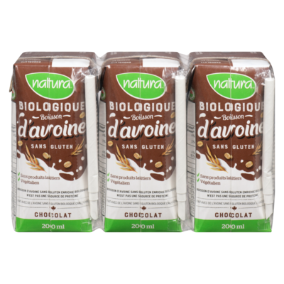 Natura Boisson d'avoine bio sans gluten choco 3x200.0 ml, 2,00 $/100ml