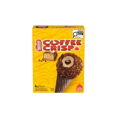 Nestlé Coffee Crisp Cornets, dessert glacé, confectionnés au Canada 540 ml, 1,02 $/100ml