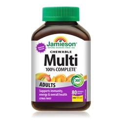Jamieson 100% Complete Multivitamin Chewable Tablets Citrus Twist Flavour 80 ea, $0.29/1ea