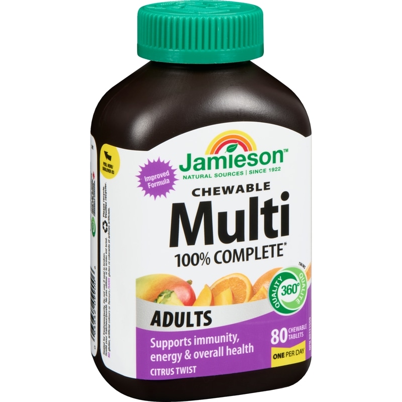 Chewable Multi 100% Complete Adults Citrus Twist