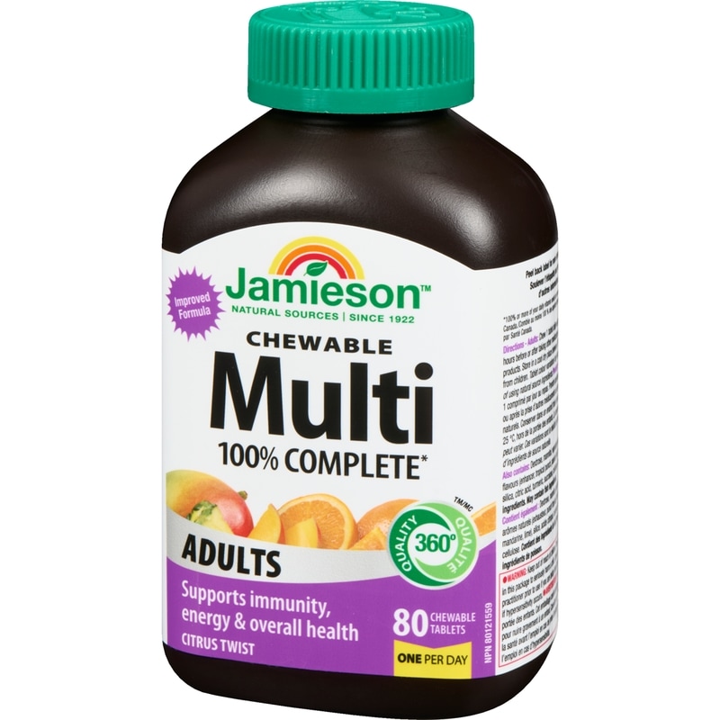 Chewable Multi 100% Complete Adults Citrus Twist